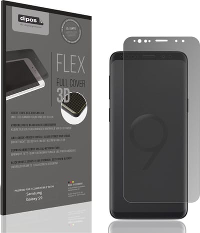 dipos FLEX – Matte Privacy Screenprotector geschikt voor Samsung Galaxy S9 | Volledige Schermbescherming | Case-Friendly