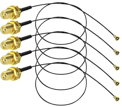 5 Stuks U.FL Mini PCI naar Omgekeerde Polariteit SMA Pigtail-antenne - 20 cm WiFi-kabel