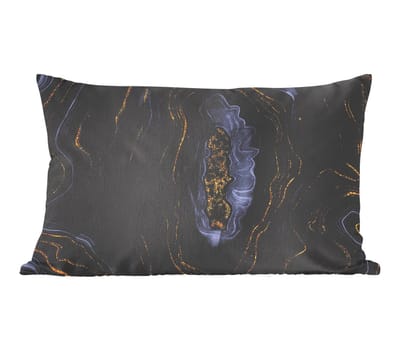 Sierkussens - Kussentjes Woonkamer - 50x30 cm - Geode - Agaat - Black & gold
