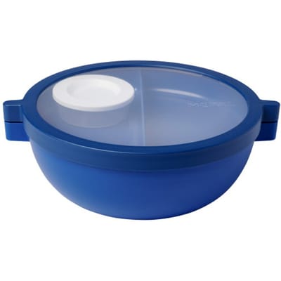 Mepal Vita Basic bento lunchbowl - 1.5 l - 4 vakken waarvan 2 uitneembare bakjes - Bento box - Salade lunchbox - Vivid blue