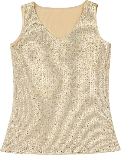 Livano Topje Dames - Kleding - Shirt - Blouse - Kort - Volwassen - Goud - Maat S