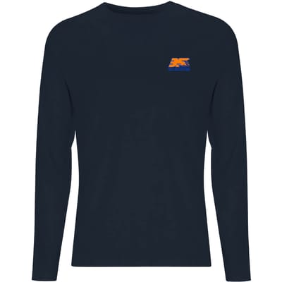 Back To The Future 35 Hill Valley Front Men's Long Sleeve T-Shirt - Navy - XXL