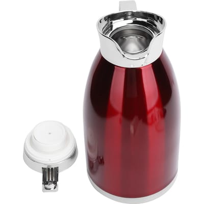 2L Thermoskan Dubbelwandig RVS Vacuümisolatie Waterkoker voor Koffie Thee(Rood ) rood