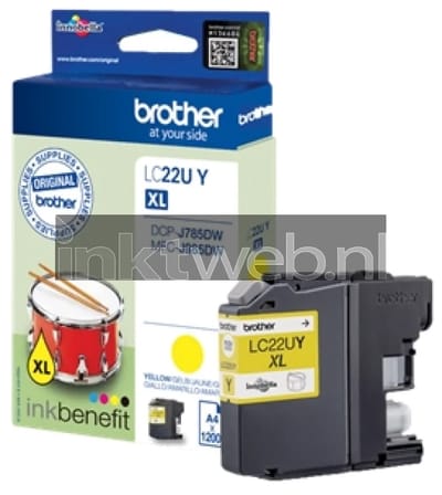 Brother LC-22UY XL inktcartridge geel hoge capaciteit (origineel)