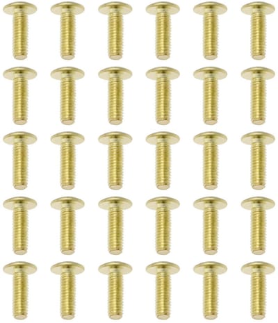 Dailygoods- Bevestigingsschroeven 30 Stuks - M4 Schroeven 12 mm - Messing Schroeven - Cross Pan Hoofd - Geschikt voor Meubels - Corrosieweerstand
