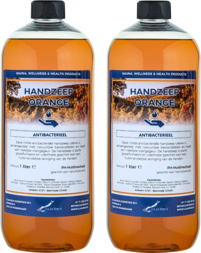 Handzeep Orange 1 liter - set van 2 stuks
