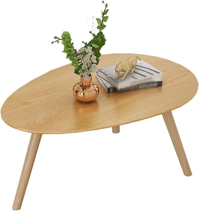 Ovale Salontafel - Bijzettafel Thee - Woonkamer Gebruik - Stevig Massief Hout - 100cm - B