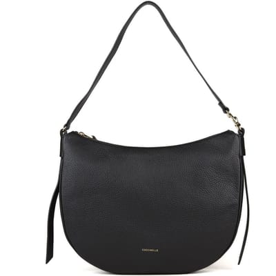 COCCINELLE Leren Schoudertas C-Easy Shoulderbag Noir Zwart