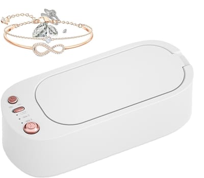 Ultrasone Reiniger - Sieraden Wasser - Diepe Reiniging - 360 Graden Werking - 22.5 cm Lengte - Wit