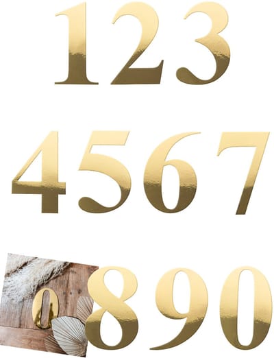 ARTYFETES - Gouden cijfersticker 15 cm metallic naar keuze
