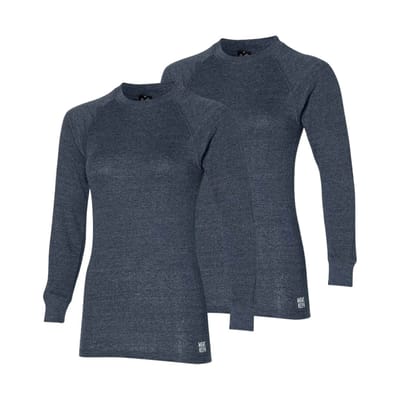 Heatkeeper - Thermoshirt dames - Antraciet - L - 2-Stuks - Thermokleding dames