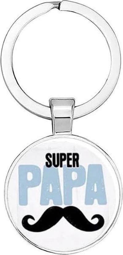 Akyol - Super papa Sleutelhanger cadeau - Vader sleutelhanger - cadeautjes mannen - Vaderdag cadeautje - Papa cadeau