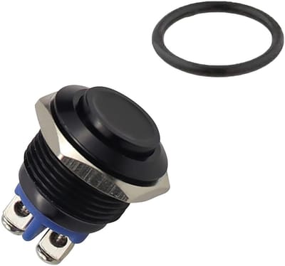 16 mm waterdichte momentane drukschakelaar IP67 - aluminium drukknop 3A 12-36V DC 220-250V AC