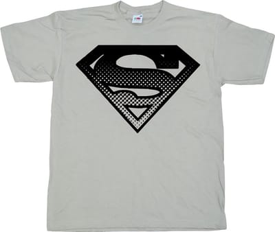 Superman Halftone Shield T-Shirt Khaki-XL