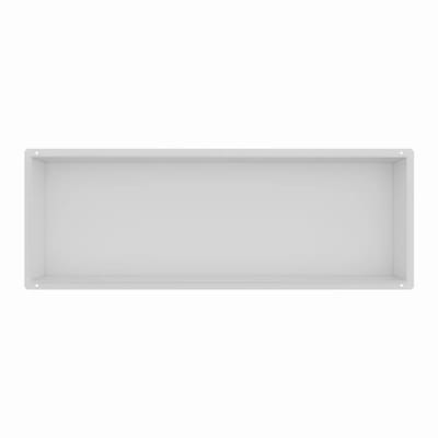 Mat Wit RVS Inbouwnis met tegelflens 30x90x10cm - Inbouwnis badkamer en Douche