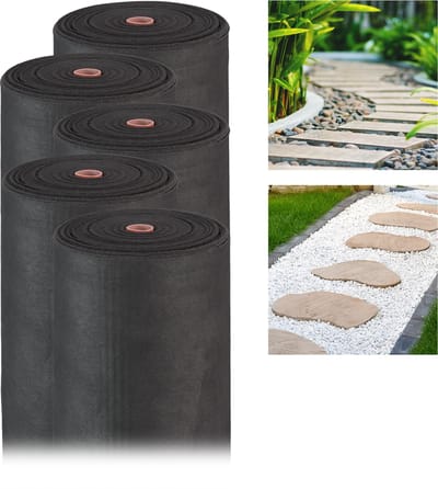 5 x worteldoek gronddoek 50g/m² - anti onkruiddoek - antiworteldoek - zwart