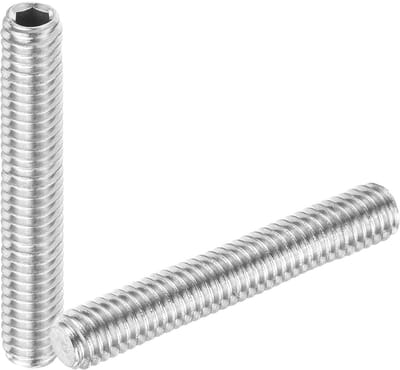 30 stuks zeskantige inbussleutel, M4 x 25 mm, 304 roestvrij staal, kop-binnenzeskantset-schroeven, platte punt-putschroef voor deurgrepen, lampreparatie, zilver