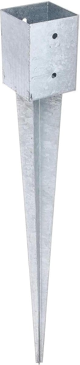 Paalvoet - Grondanker Hout - Palen Plaatsen - Thermisch Verzinkt Staal - 101x101x900mm