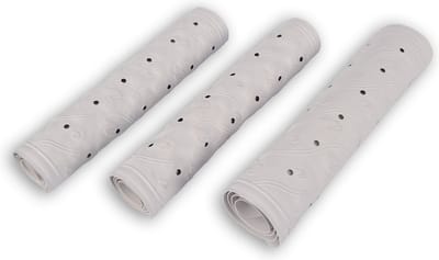 Set van 3 Antischimmel Antislip Douchematten - Wit Rubber - Badkamer Accessoires| 76cm x 36cm