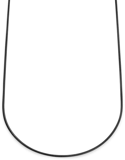 Essentials | 2 mm Gunmetal Zwarte Ketting met Slangenschakels
