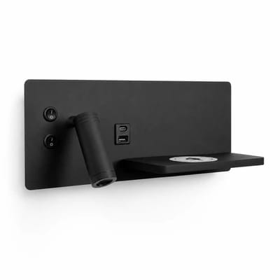 Artdelight - Wandlamp Charge USB links zwart
