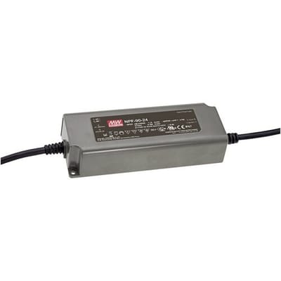 MW Mean Well MEAN WELL NPF-90-24 LED-driver, LED-transformator Constante spanning, Constante stroomsterkte 90 W 3.75 A 14.4 - 24 V/DC Niet dimbaar,