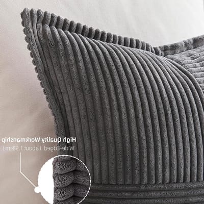 Moderne Donkergrijze Kussenhoezen 45x45cm - Fluffy Decoratieve Kussens voor Bed en Woonkamer, Stijlvolle Accessoires voor Herfst en Winter