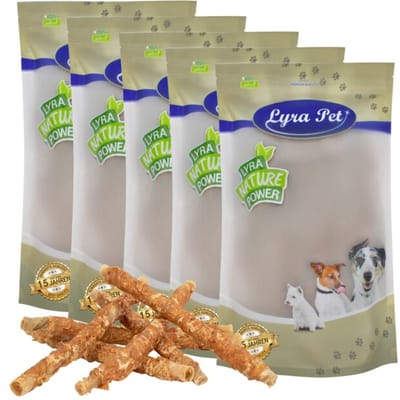 5 kg Lyra Pet® kauwrollen met kipfilet ca. 30-34 cm