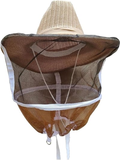 Imker Hoed - Bijenscherm - Bescherming bijen - Ademend comfort - 10 stuks - Naturel