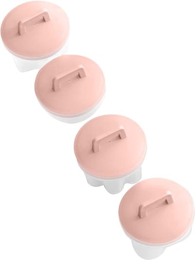 Bakvormen Set - Mallen met Deksel - Creatief Bakken - Milieuvriendelijk Materiaal - 4 Delig - Roze