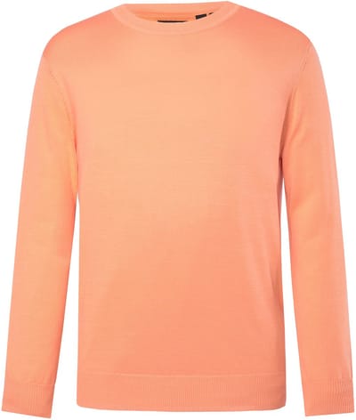 JP 1880 - Heren - Trui luchtig fijn breisel gadge ronde hals - Donkerabrikoos - Maat 3XL
