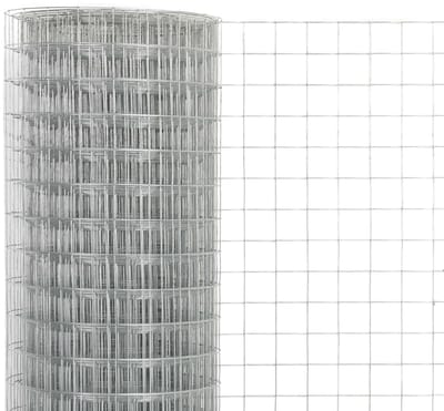 Kippengaas - Volièregaas - 25 x 0.5 Meter - Fijnmazig 16x16 mm - Gegalvaniseerd Staal - Knaagdiergaas - Zilver