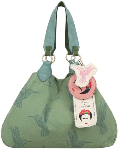 Fritzi aus Preußen shopper Fritzi x Frida Kahlo Izzy Limited Kolibri Canvas Shopper Green groen