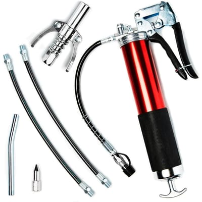 Handmatige Vetspuit Aluminiumlegering Smering Injectie 400CC Mini Vetspuit 6000-7000PSI met Flexibele Slang black