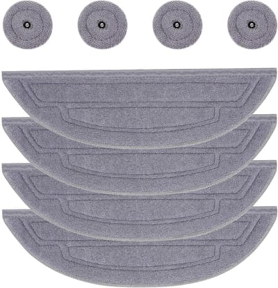 S8 MaxV Ultra wisserdoeken gescht voor Roborock S8 MaxV Ultra robotstofzuiger, vervangende dweilmop microvezel, zacht, wasbaar en herbruikbaar, 4 dubbele geluidstrillingsmodules, dweilpad en 4 ronde
