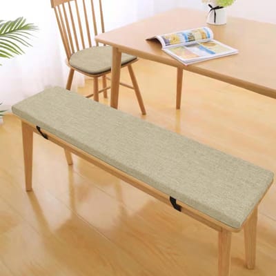 Comfortabel Dik Zitkussen voor Bank, Stoel en Buiten - 200x40 cm - Beige