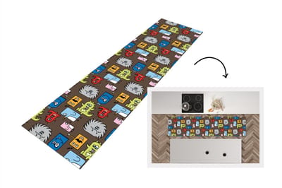 Keukenloper - Loper keuken - Patronen - Monster - Dieren - 200x50 cm - Keukenloper vinyl