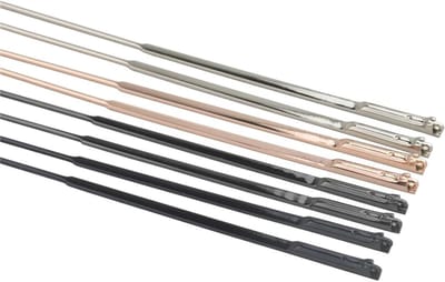 Bril Tempels - Brilpoten Brilonderdelen - Bril Reparatie - Met Veer Flex - 2.2mm 2.6mm Breedte - Goud Zwart Grijs Zilver