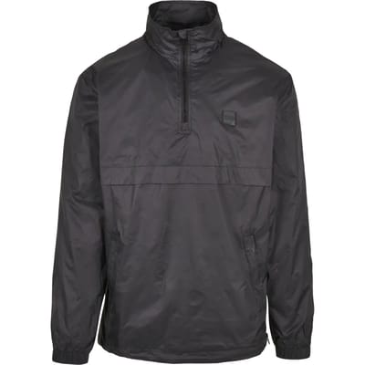 Urban Classics - Stand Up Collar Pullover Jas - S - Zwart