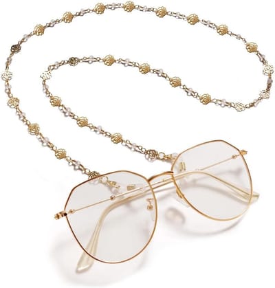 Metalen Brillenketting - Maskerkoord Ketting - Dragen van Accessoires - Rozen Stijl - 75 cm - Goud en Zilver