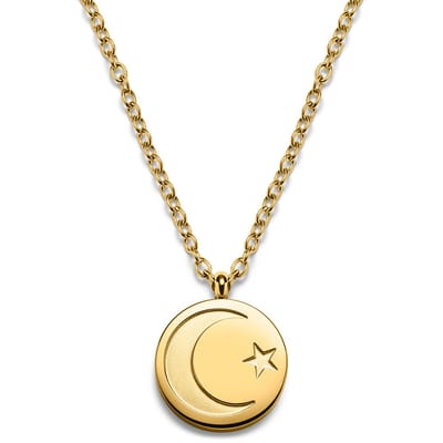 Unity | Goudkleurige Ketting met Halve Maan en Ster