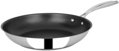 Roestvrijstalen Pan - Koekenpan Bakpan - Koken Braden Frituren - Anti-aanbaklaag Inductie Geschikt - 28 cm Diameter - Meerkleurig