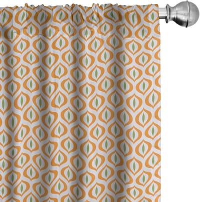 ABAKUHAUS Geometrische Gordijnen – 2x75x245 cm – Microvezel – Halfdonker