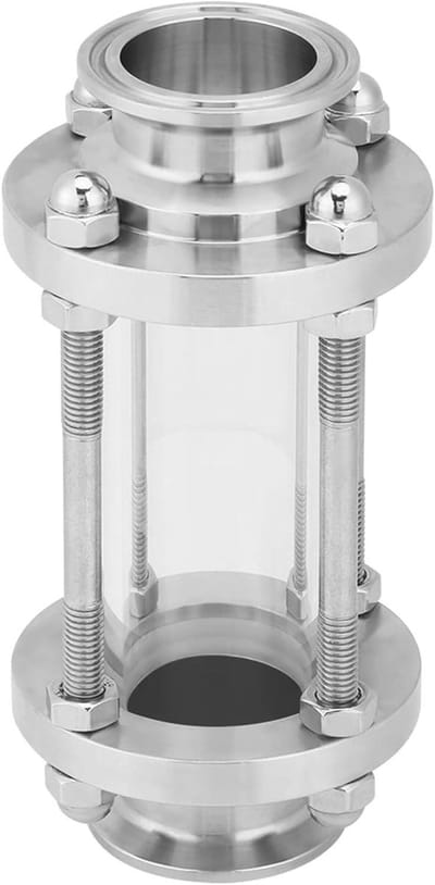 Dailygoods- Kijkglas RVS 304 - Tri-Clamp Aansluiting 38Φ - Sanitaire Toepassing - Vloeistof/Gas Observatie - Werkdruk ≤1,6 MPa - Werktemperatuur 0~250℃ - Doorzichtige Buis
