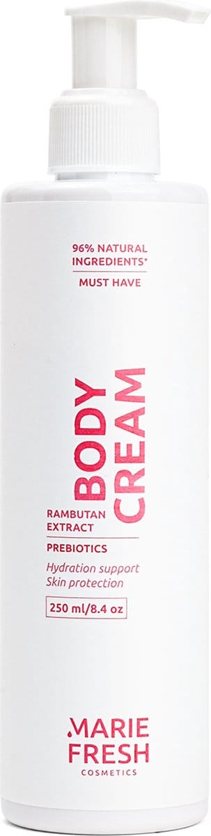 Marie Fresh Cosmetics Must have body cream - Body creme - Hydraterend creme - Bodycrème - Ramboetan-extract - Natuurlijke crème - 250 ml