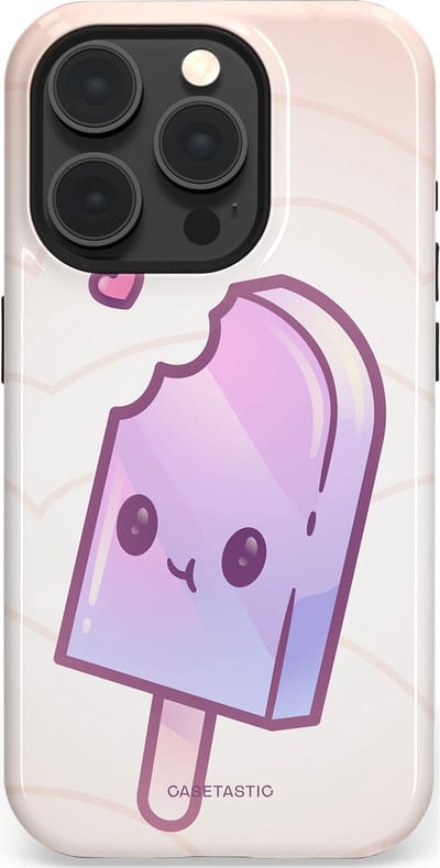Casetastic Hoesje Geschikt voor Apple iPhone 15 Pro Magsafe - Stijlvolle Beschermende Duo-layer Case - Zacht Paars IJs