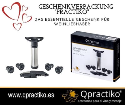 Geschenkset wijnaccessoires zilverkleurig roestvrij staal met vacuümpomp en 4 wijnstoppers
