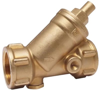 Seppelfricke SEPP DIN-Basis Terugslagklep schuine zitting, zonder aftap, Rp1/2 (DN15), messing Typ 1551, 0201029