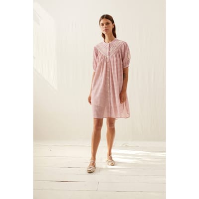 Louise Misha Dress Liviane Fuchsia Tartan Joy Maat: 36 | Mini Jurken Outlet | Dames | Roze