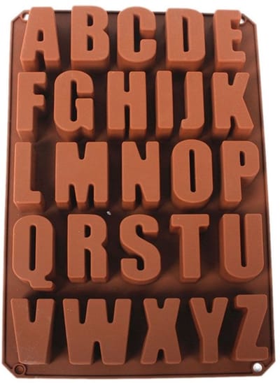 Chocoladevorm voor siliconen, 26 Engelse letters